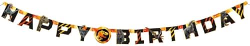Jurassic World 3 Jointed Banner 6ft Orange Black