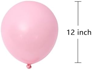 ZOOYOO 50pcs 12 Inch Hot Pink Black and Glitter Confetti Balloons