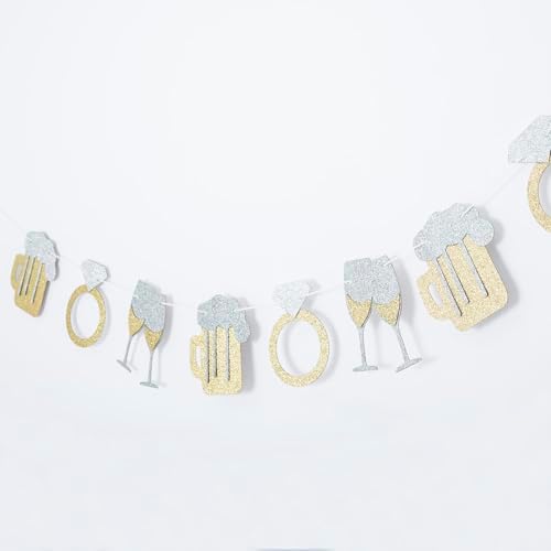 Glitter Gold Silver Brewery Diamond Rings Banner