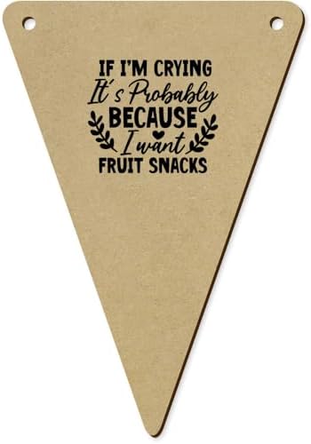 Azeeda 5pcs Newborn Baby Toddler Funny Quotes Wooden Bunting Flags