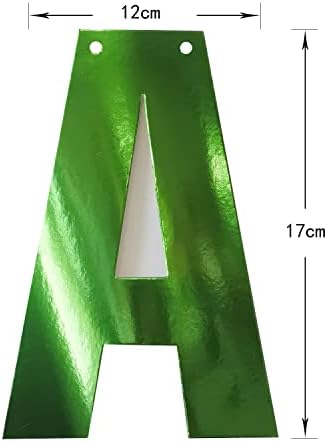Green Happy Birthday Banner with Satin Strands 13pcs