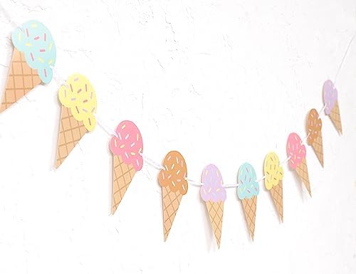 Ice Cream Birthday Banner for Kids and Family