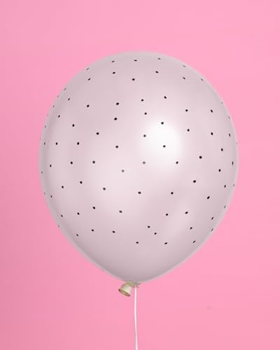 XO Fetti Black and White Bow Latex Balloons 24pk 12