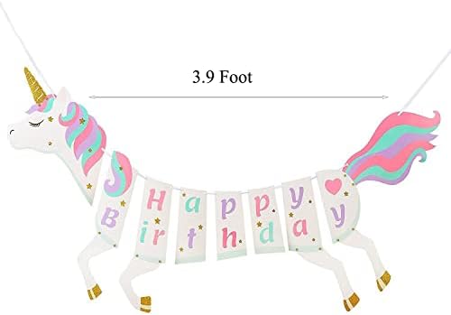 Unicorn Birthday Banner for Kids Party Decorations