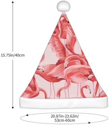 Flamingo Print Personalized Santa Hat for Women Adult
