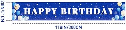 Blue Happy Birthday Banner for Boys and Girls