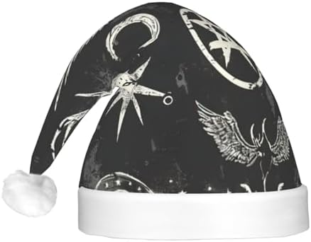 Qin Zheng Supernatural Symbols LED Santa Hat for Adults