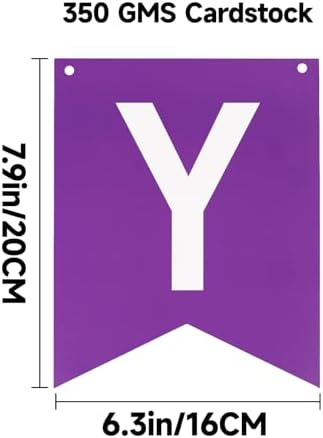 Purple Happy Birthday Banner Decorations