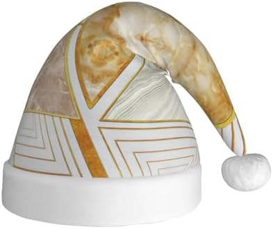 QINZHENG Abstract Geometric Santa Hat for Women