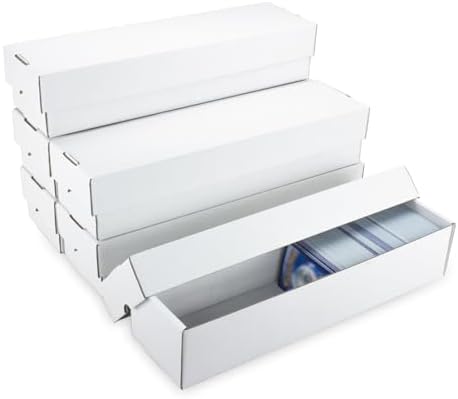 6 Pack Trading Card Storage Box with Lid 1200 Count