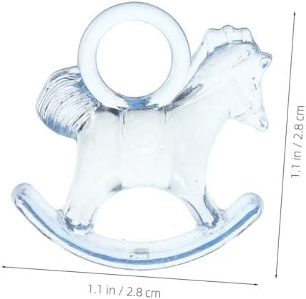 24pcs Acrylic Rocking Horse Decorations for Baby Shower