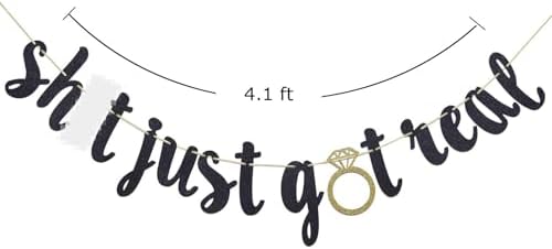 Firefairy Glitter Bunting Banner Black Gold