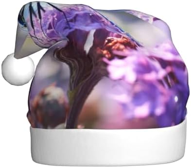 QINZHENG Personalized Santa Hat with Dragonflies and Flowers Print