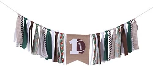 Football 1st Birthday High Chair Banner for Boy