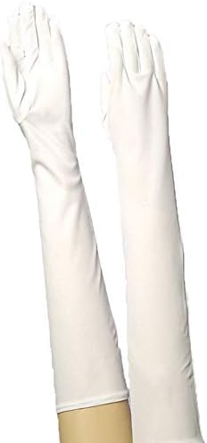 Forum Novelties Long Nylon Adult Gloves White