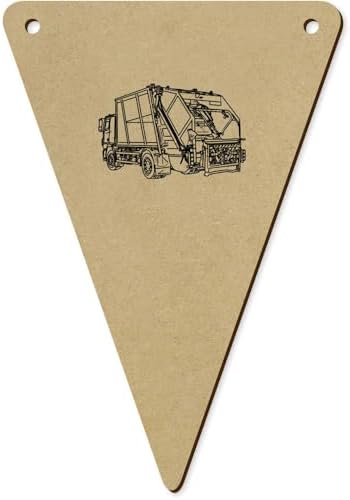 5 x 140mm Bin Truck Wooden Bunting Flags