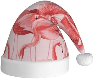 Flamingo Print Personalized Santa Hat for Women Adult