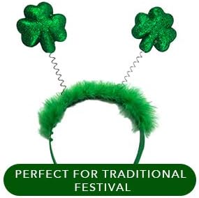 SunnyPro St Patricks Day Shamrock Green Headband