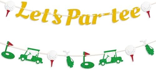 Golf Themed Birthday Banner with Pre-Strung Rope