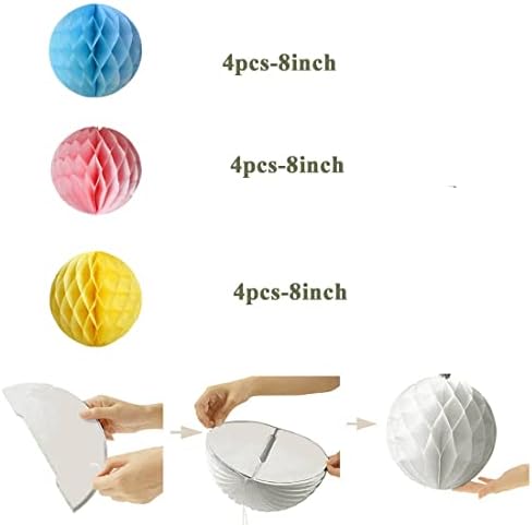 Ylys Love Tissue Paper Honeycomb Balls Decor 12pcs 8in
