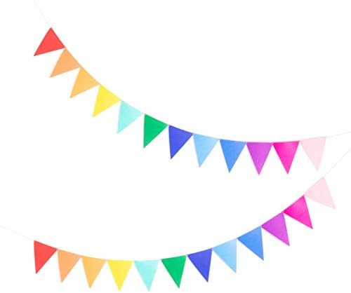 LOVENJOY 2 Rainbow Banners Felt Bunting Decorations