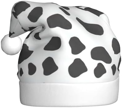 QinZheng Personalized Santa Hat with Cow Print