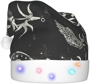 Qin Zheng Supernatural Symbols LED Santa Hat for Adults