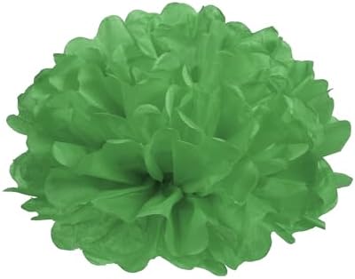 M Meterxity 10 Pack Tissue Pom Poms Green 6 Inches