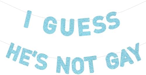 Funny Bachelor Party Banner with Glitter