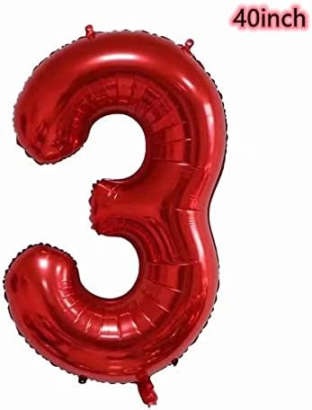 Fire Truck Balloon Set for 3rd Birthday Party
