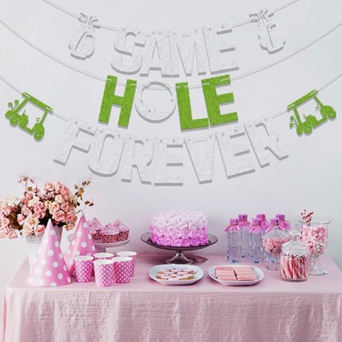 Golf Themed Same Hole Forever Banner Decor