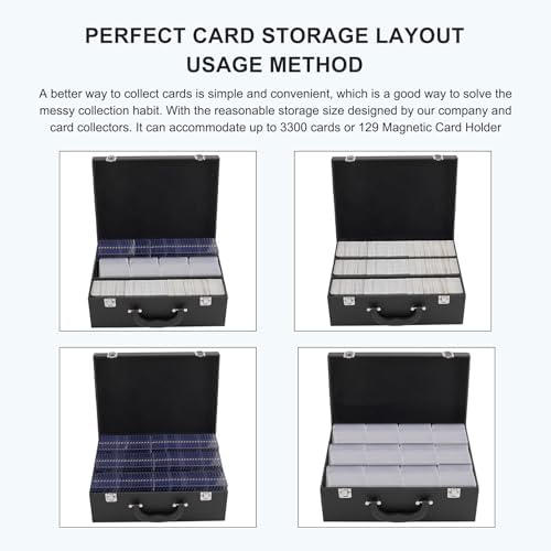 Leather Closure Card Storage Box for 3300 Trading Cards