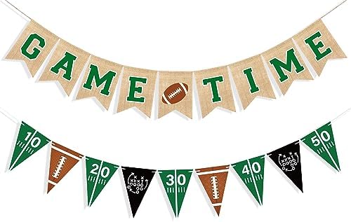 Uniwish Football Field Banner Party Decorations