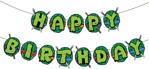 Superhero Birthday Banner Green Party Decorations