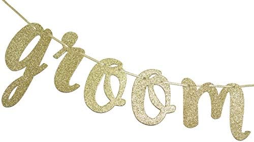 Qttier Gold Glitter Groom to Be Banner
