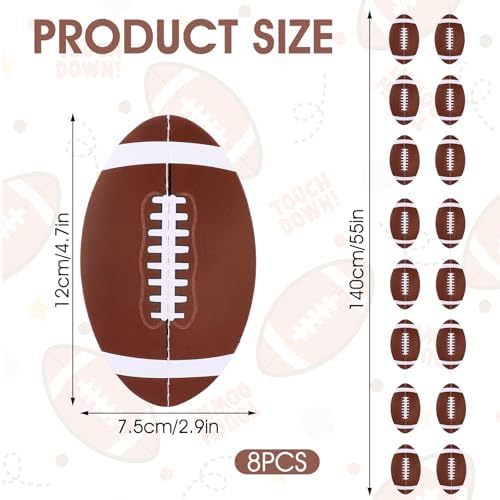 Football Party Decorations Set 8Pcs Hanging Banners Paper Footballs