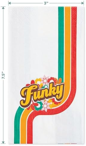 70s Decades Party Supplies - Funky Stripe Plates and Napkins Set