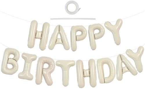 TONIFUL Happy Birthday Balloon Banner Sign