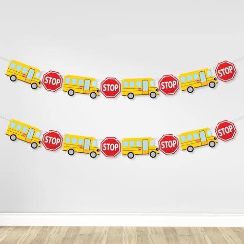 KatchOn Back to School Bus Banner 10 Feet Ready to Hang