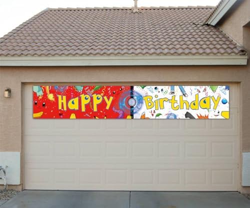 Cascbow Large Cartoon Birthday Banner 98x16ft