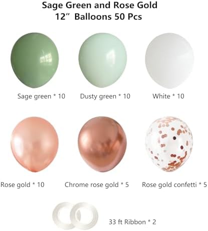 ANSOMO 12 Inch Balloons 50 Pcs Party Decorations