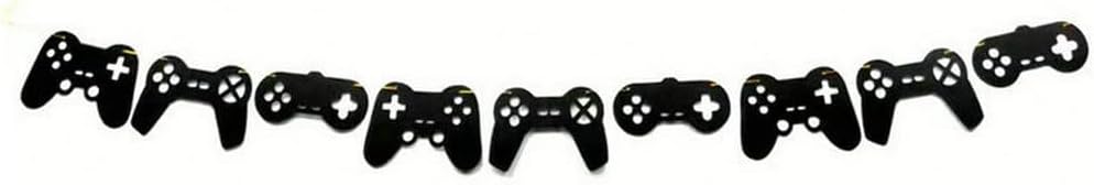 Video Game Controller Birthday Banner - Black