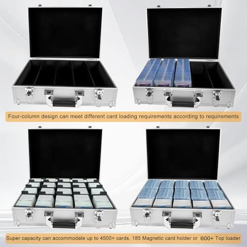 Large Capacity Card Storage Box with Detachable Partitions