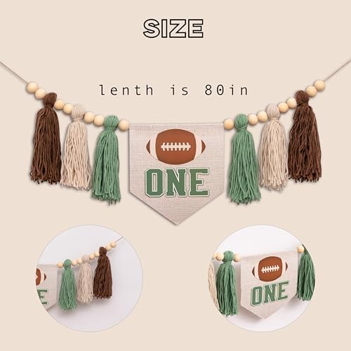 First Birthday High Chair Football Banner
