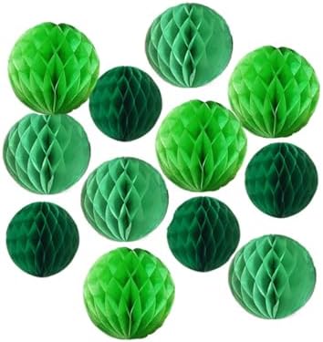 12pcs Tissue Paper Honeycomb Balls Decor Kit