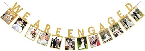 We Are Engaged Photo Banner Wedding Decor