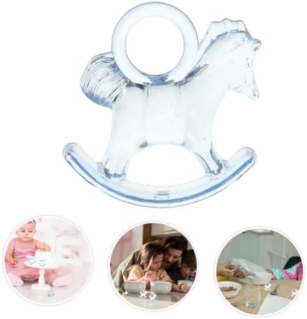 24pcs Acrylic Rocking Horse Decorations for Baby Shower