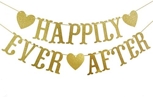 Firefairy Glitter Bunting Banner for Wedding Celebrations