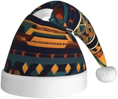 QINZHENG Novelty Santa Hat with African Print for Women