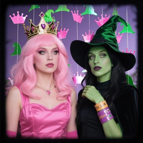 394 Ft Shiny Green Pink Witch Themed Party Garland